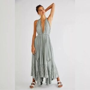 Free People Light Gray Maxi Dress